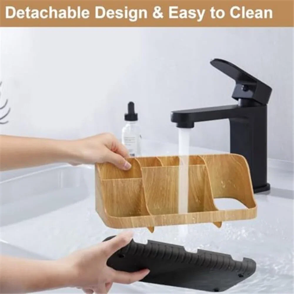 Bathroom Organizer Countertop Toothbrush Holder 7 Slot Storage Rack